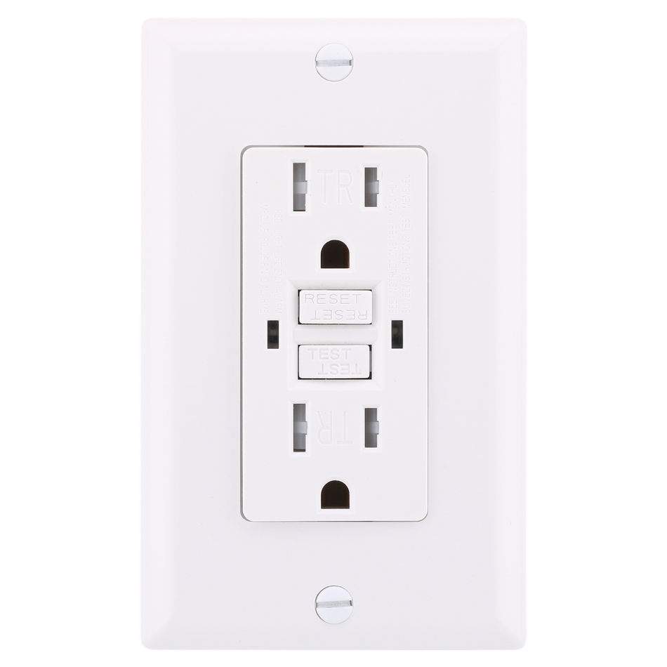 RES POWER Indoor 15A 120V Tamper-Resistant GFCI Outlet Self-Test cULus Listed, RESGF15TR - Image 2