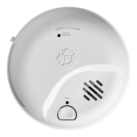 BRK SMICO100-AC, Hardwired, Combination Smoke & Carbon Monoxide Alarm, 9V Battery Backup, Ionization/Electrochemical Sensor, White - Image 2