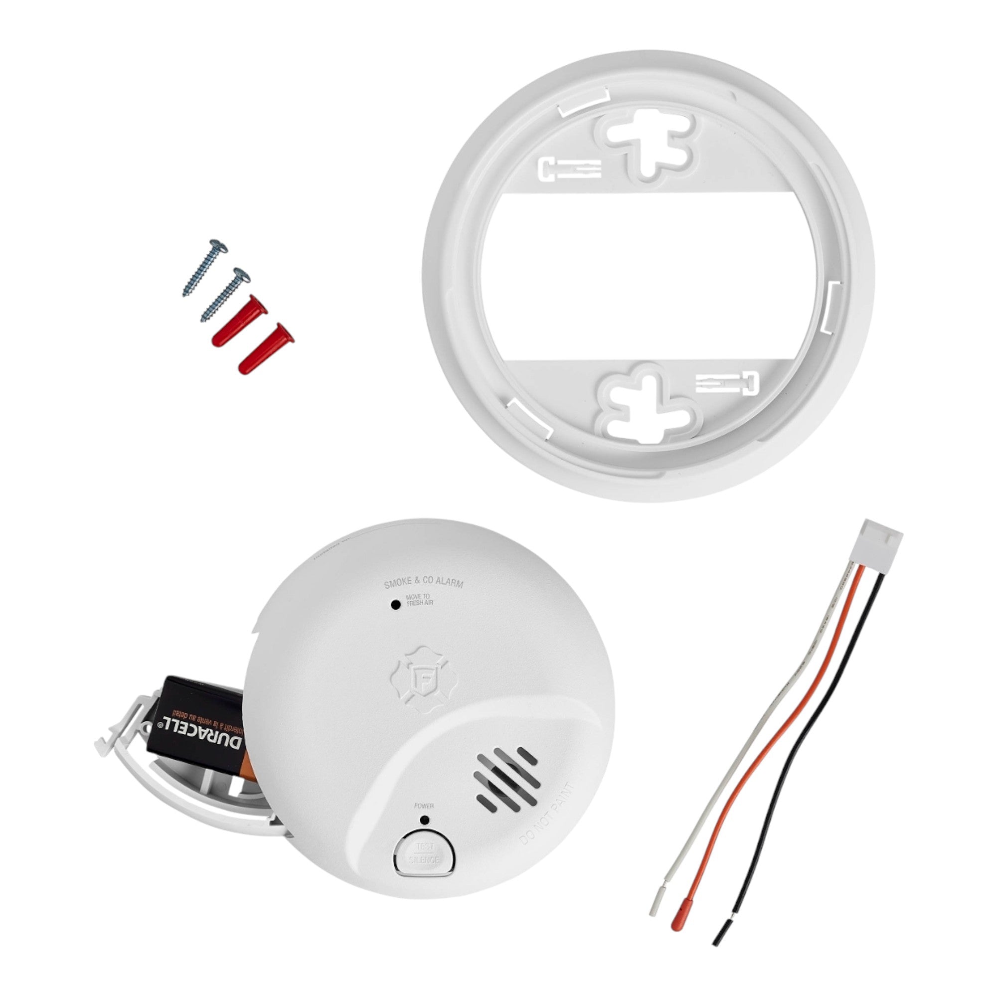 BRK SMICO100-AC, Hardwired, Combination Smoke & Carbon Monoxide Alarm, 9V Battery Backup, Ionization/Electrochemical Sensor, White - Image 6