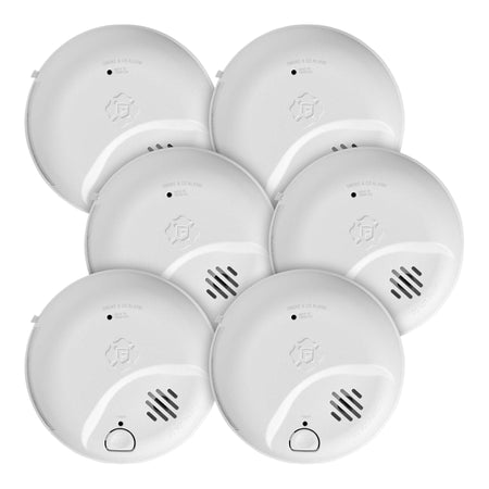 BRK 6-PACK SMICO105-AC, Hardwired Smoke & CO Alarm with 10-Year Battery Backup, Electrochemical and Ionization Sensors