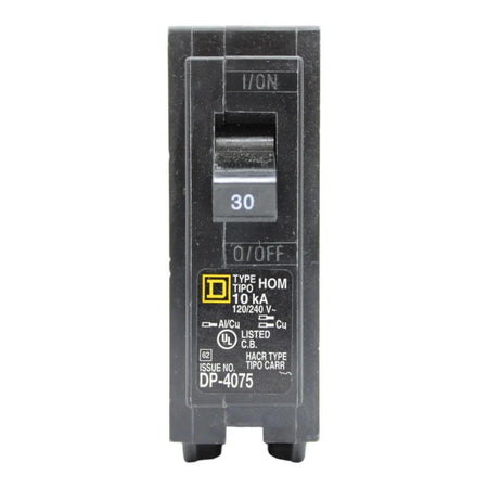 Square D HOM130 Circuit Breaker 30 Amps 120 Volts 1 Pole Plug in UL Listed - Image 2