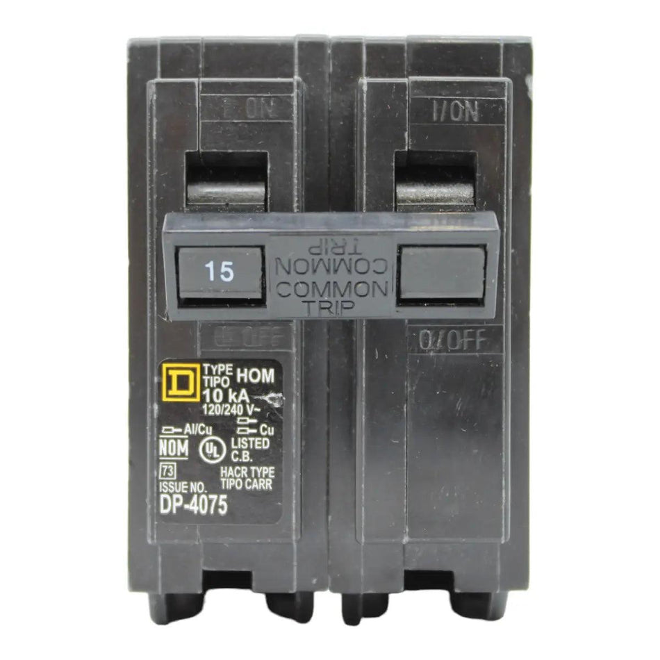 Square D HOM215 Circuit Breaker 15 Amps 240 Volts 2 Pole Plug in UL Listed - Image 2