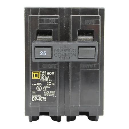Square D HOM225 Circuit Breaker 25 Amps 240 Volts 2 Pole Plug in UL Listed - Image 2