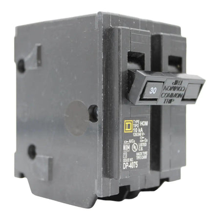 Square D HOM230, 30A, 120/240V, 2-Pole, 10kA, Standard Miniature Circuit Breaker, Plug-In, for Homeline Panels