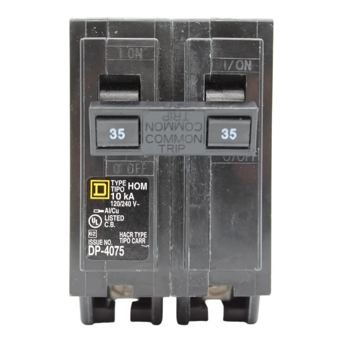 Square D Homeline HOM235 35A 2P 120/240V Standard Plug-In Circuit Breaker - Image 2