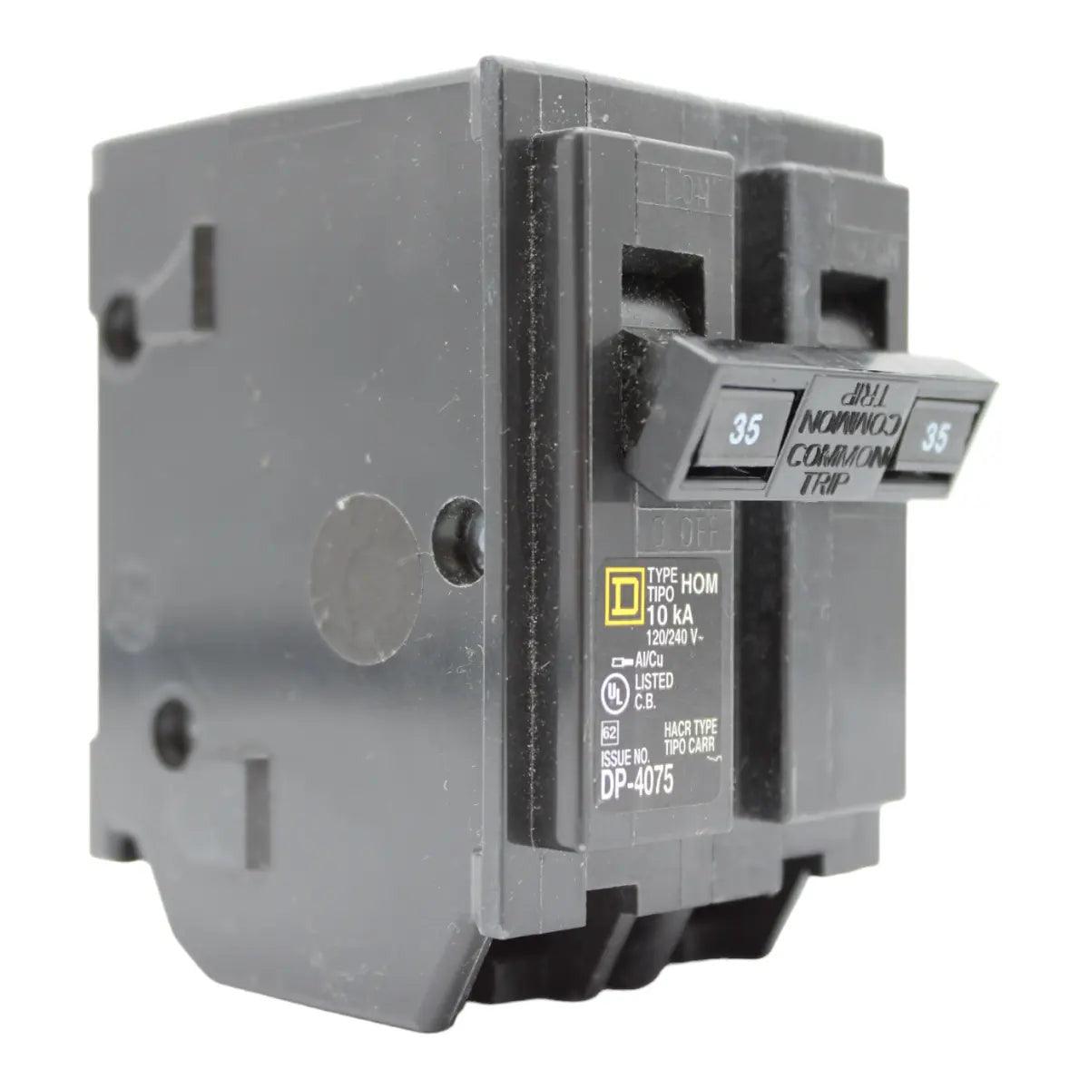 Square D Homeline HOM235 35A 2P 120/240V Standard Plug-In Circuit Breaker