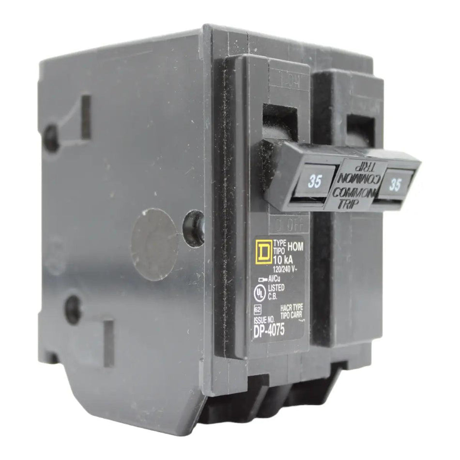 Square D Homeline HOM235 35A 2P 120/240V Standard Plug-In Circuit Breaker