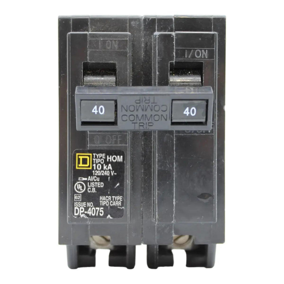 Square D Homeline HOM240 40A 2P 120/240V Standard Plug-In Circuit Breaker - Image 2