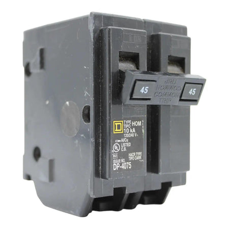 Square D Homeline HOM245 45A 2P 120/240V Standard Plug-In Circuit Breaker