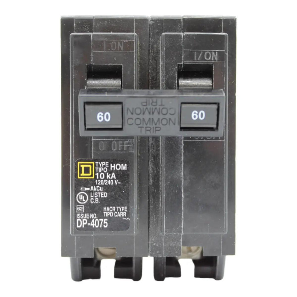 Square D Homeline HOM260 60A 2P 120/240V Standard Plug-In Circuit Breaker - Image 2