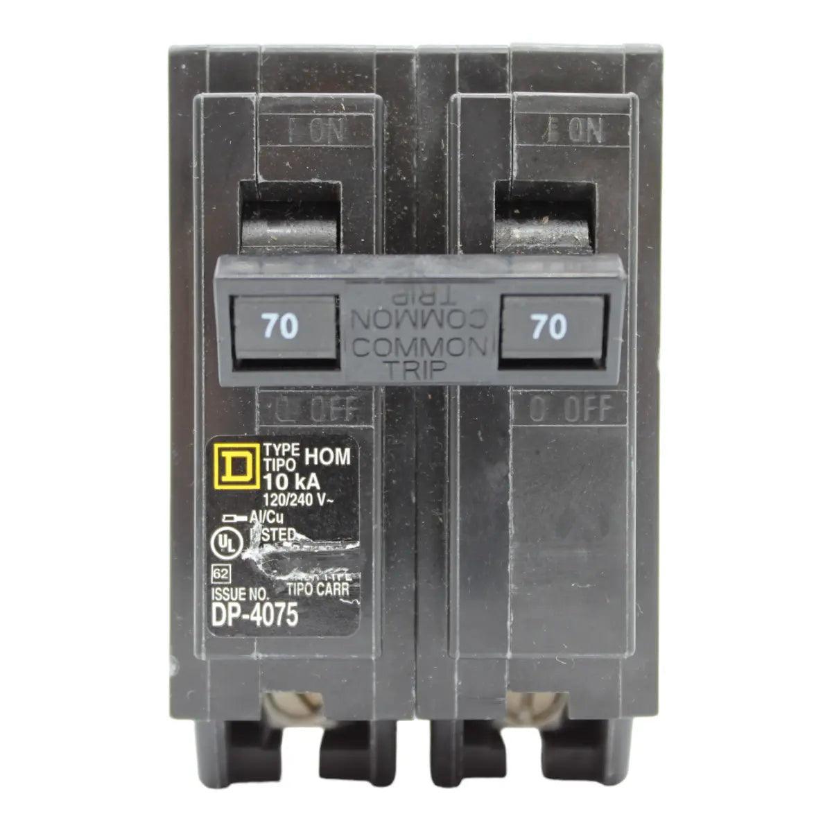 Square D Homeline HOM270 70A 2P 120/240V Standard Plug-In Circuit Breaker - Image 2