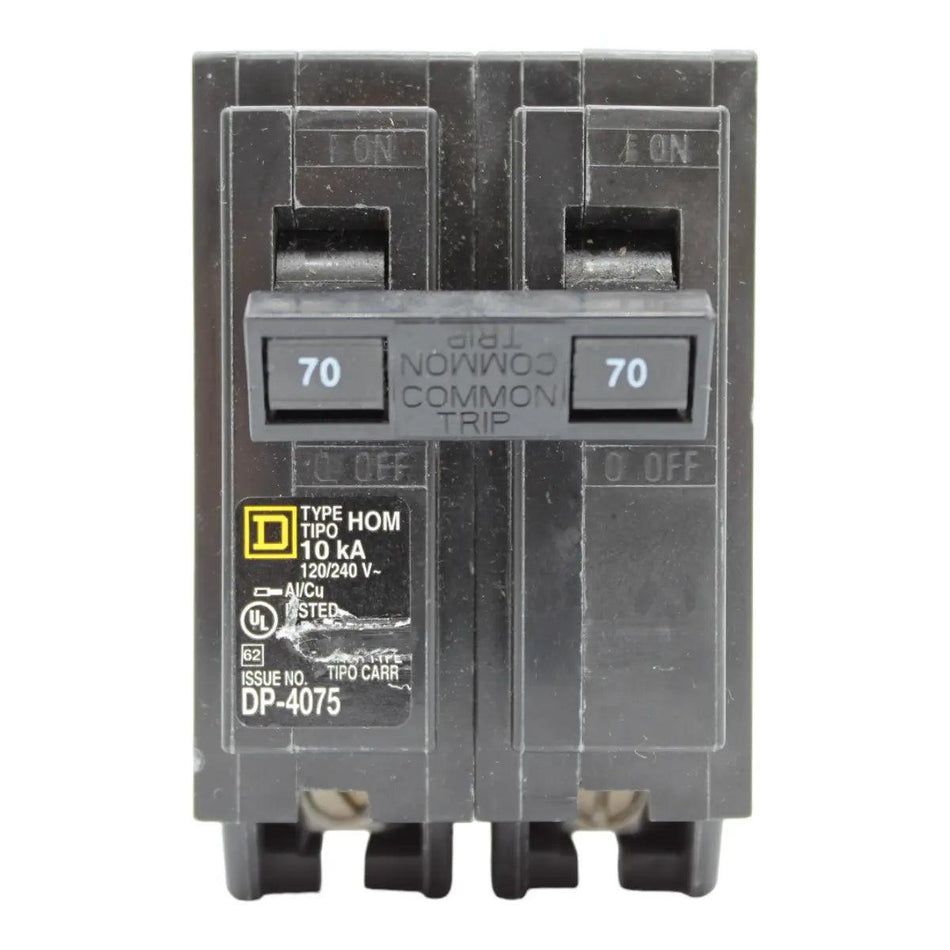 Square D Homeline HOM270 70A 2P 120/240V Standard Plug-In Circuit Breaker - Image 2