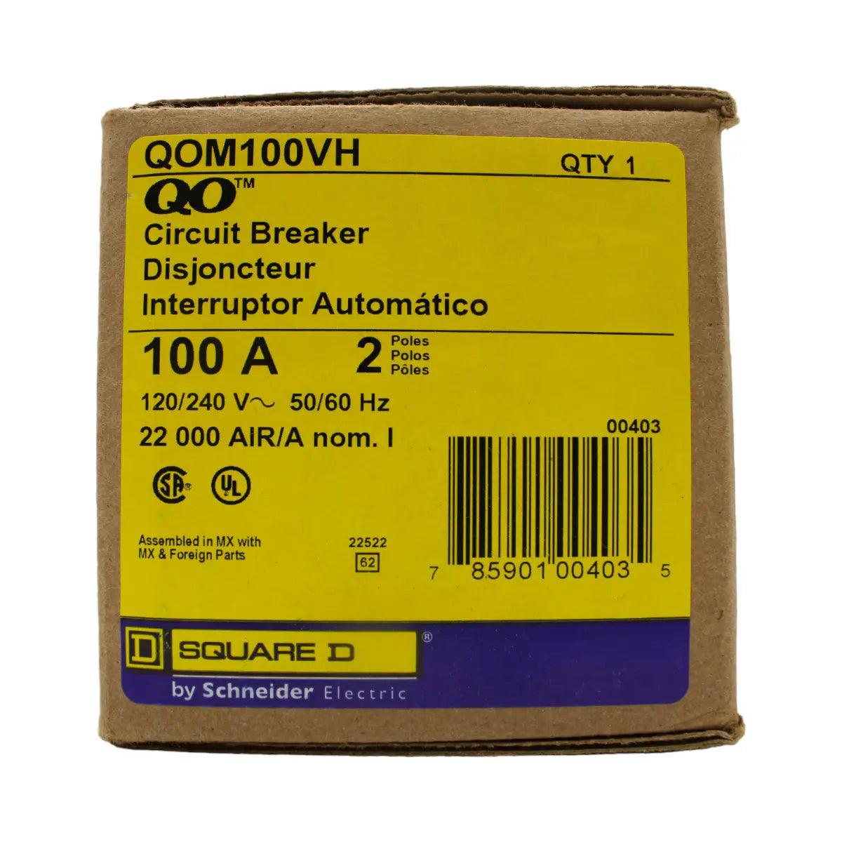 Square D QOM100VH Main Breaker 100 Amps 240 Volts 2 Pole Bolt on UL Listed - Image 4