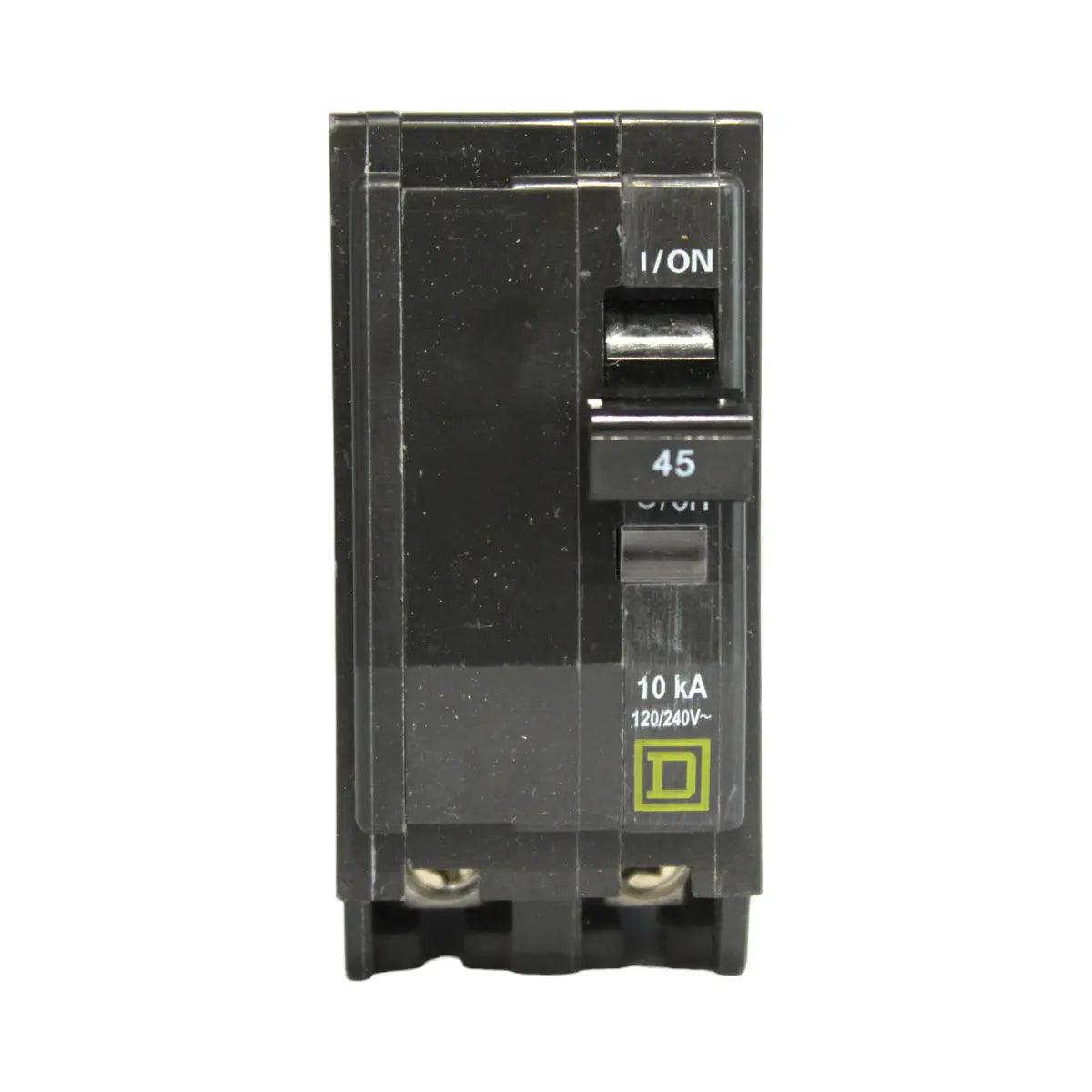 Square D QO245 45 Amp Double Pole 240V Plug-In Standard Trip Circuit Breaker UL - Image 2