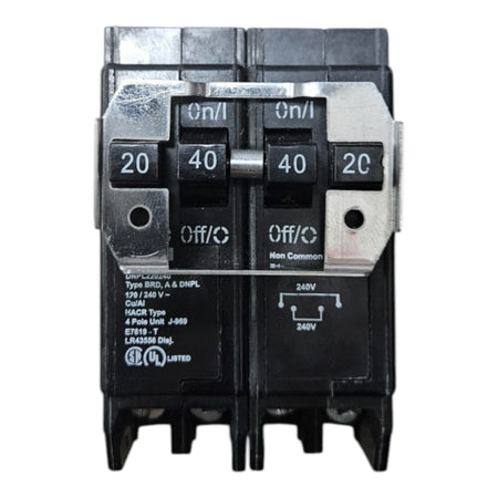 Eaton BR BRD220240 20A/40A 4P 120/240V Thermal Magnetic Circuit Breaker