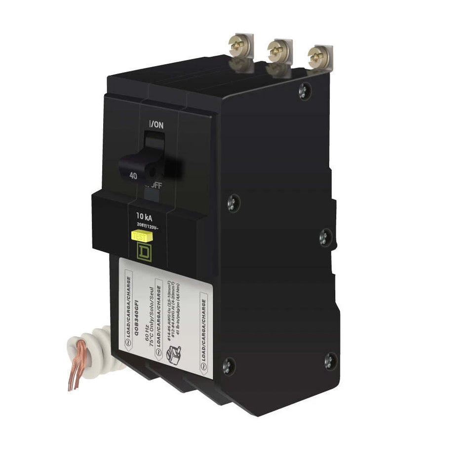 Square D QOB340GFI 40A 3-Pole GFCI Circuit Breaker
